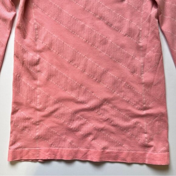 Lululemon Swiftly Tech Long Sleeve Crew Heathered Grapefruit Diagonal Stripe 10 - Picture 15 of 16